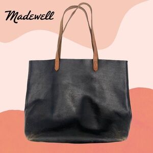 MADEWELL Transport Tote Large Black Leather Multipurpose Travel Carryall